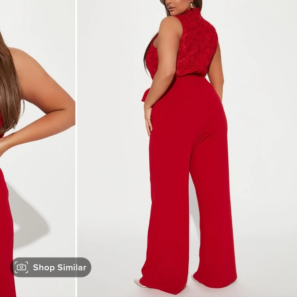COPY - Lace Jumpsuit - Red used one time - Picture 3 of 5